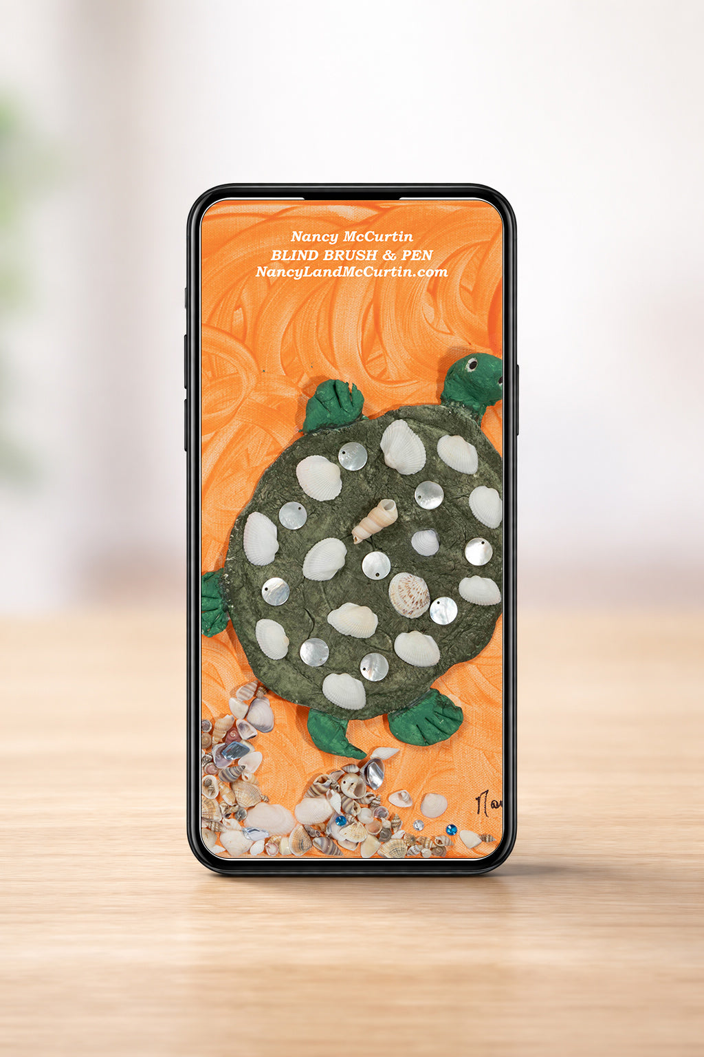 All Dressed Up Phone Wallpaper - Digital Art by Blind Artist Nancy McCurtin