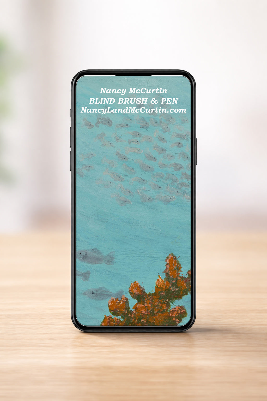 Coral Bells Phone Wallpaper - Digital Art by Blind Artist Nancy McCurtin