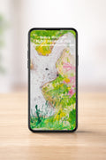 Cottontail Phone Wallpaper - Digital Art by Blind Artist Nancy McCurtin