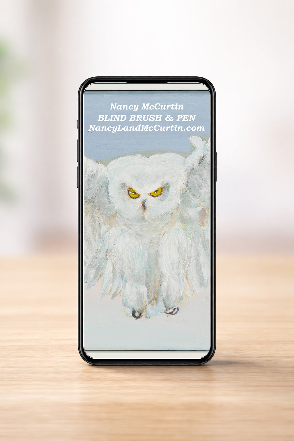 Headwigg Phone Wallpaper - Digital Art by Blind Artist Nancy McCurtin