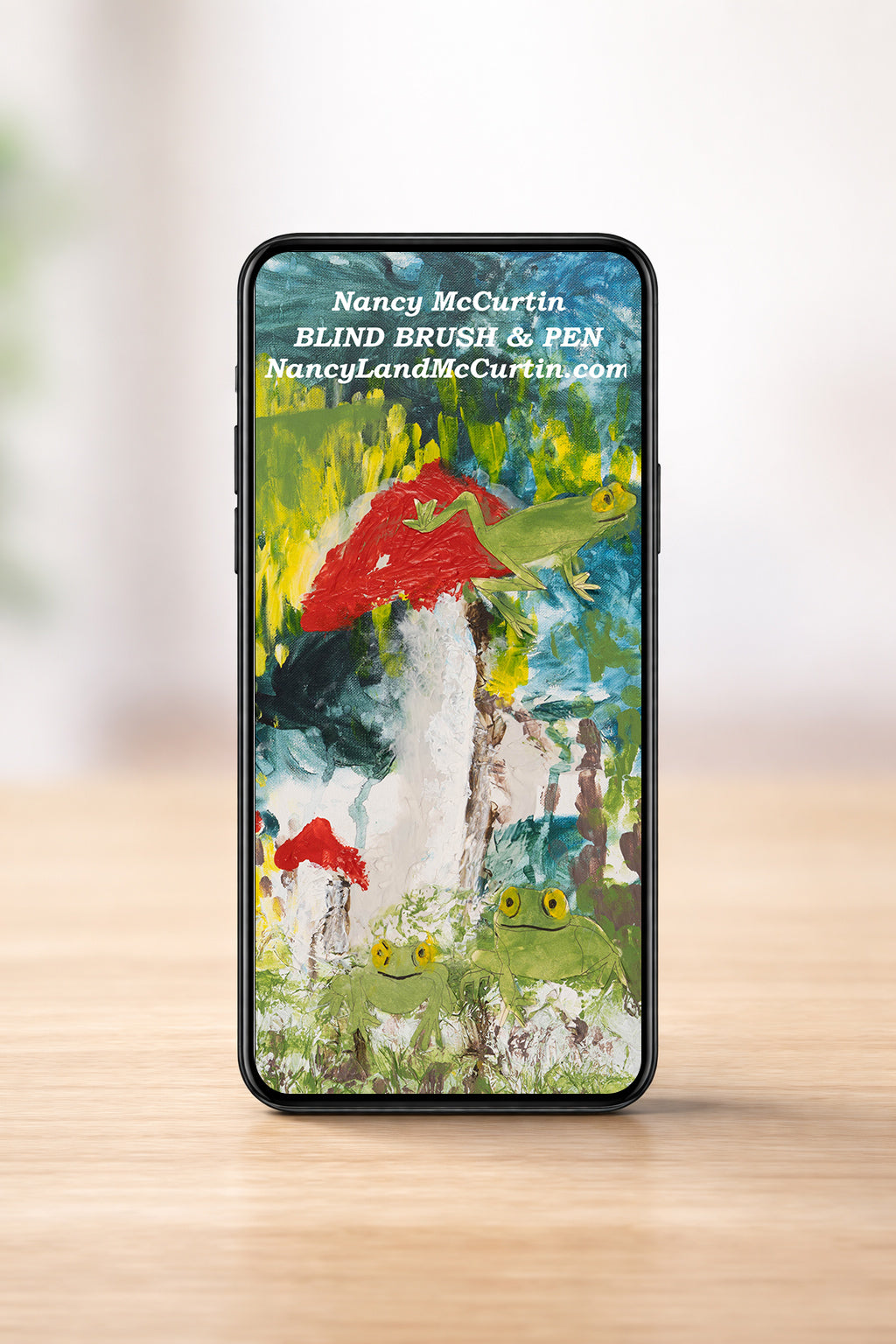 Singing In The Rain Phone Wallpaper - Digital Art by Blind Artist Nancy McCurtin