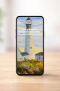 The Lighthouse Phone Wallpaper - Digital Art by Blind Artist Nancy McCurtin
