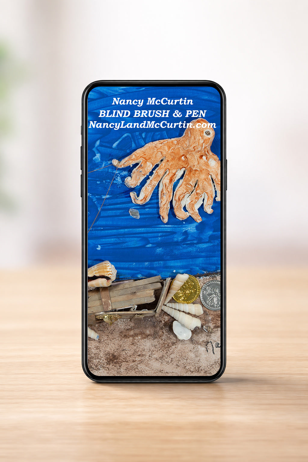 The Thief Phone Wallpaper - Digital Art by Blind Artist Nancy McCurtin