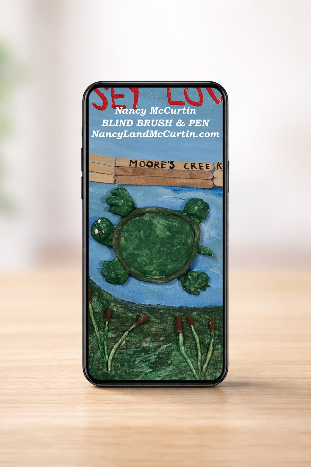 Topsey Loves Freedom Phone Wallpaper - Digital Art by Blind Artist Nancy McCurtin